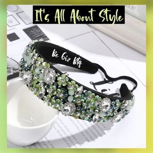 Super Elegant Green Headband to Enhance your Casual or Night Our Hair look